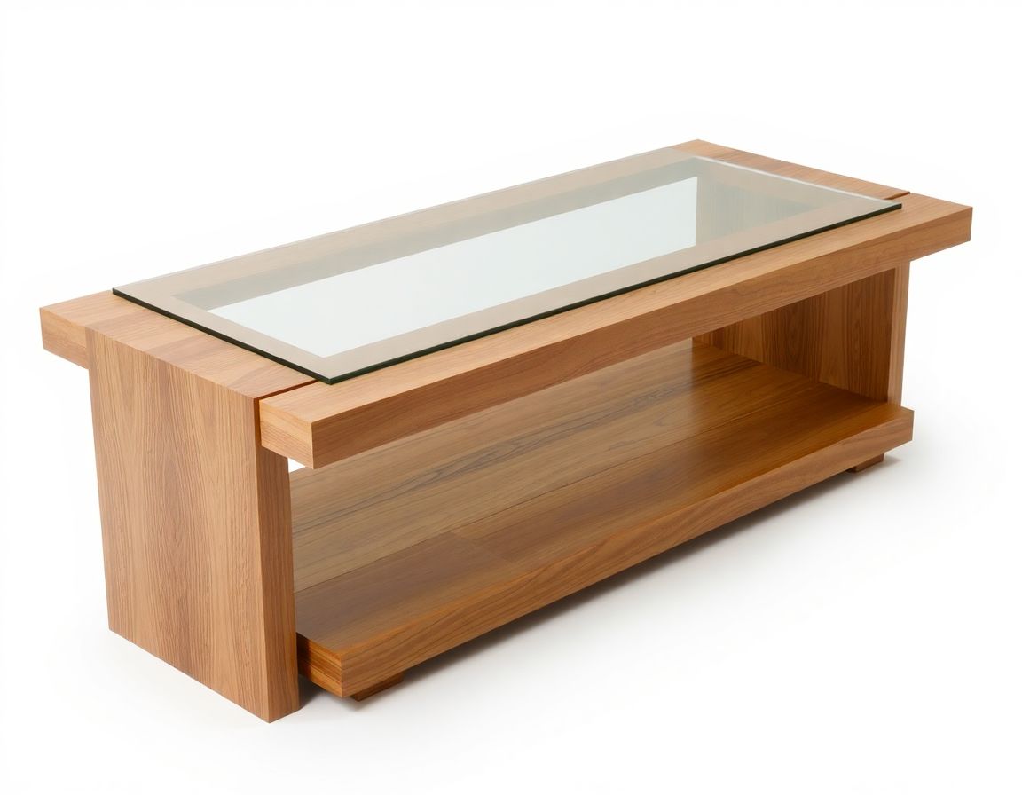 Oak Glass Coffee Table